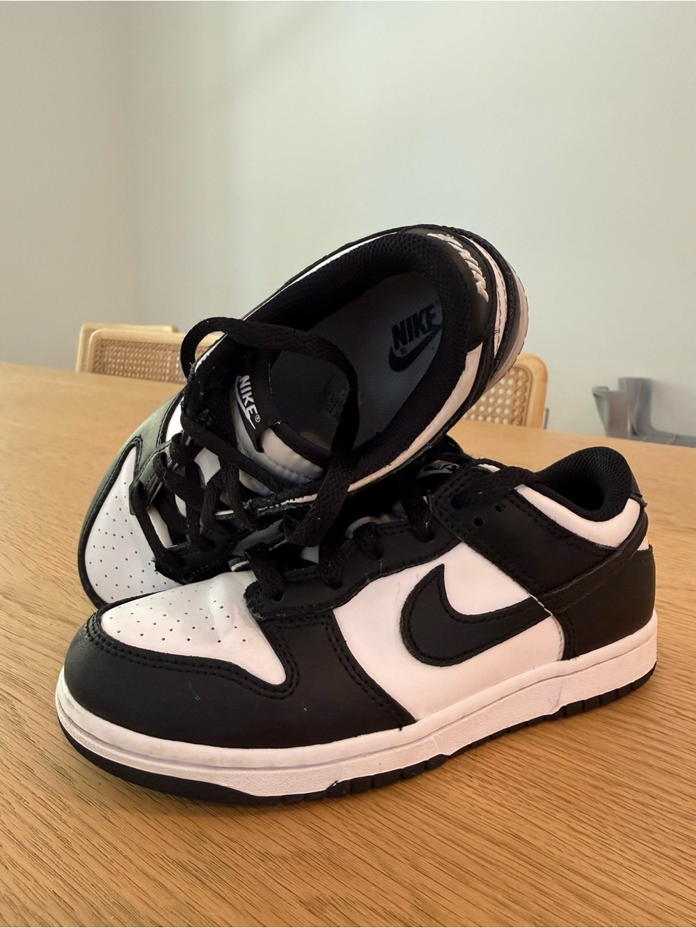 Nike Kids Black and White Low-Top Sneakers Pandas